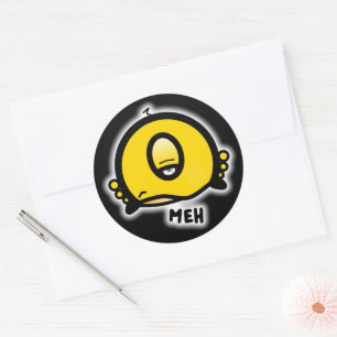 Adesivo Desenho engraçado de um “Meh” de um olho só