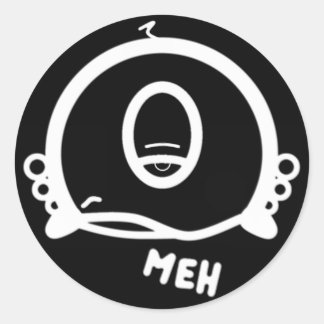 Adesivo Desenho engraçado de um olho “Meh”