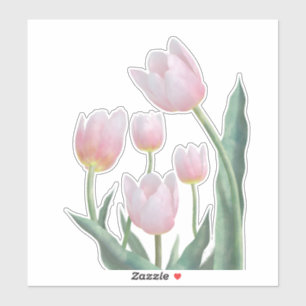Adesivo Desenho Floral de Tulipa Pastel