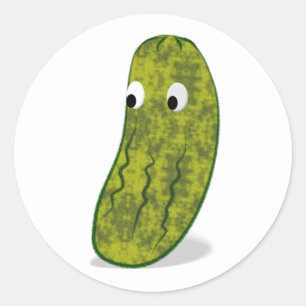 Adesivo Desenho Fofo de Pepino em Cartoon