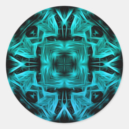 Adesivo Desenho Fractal de Plasma Elétrico Futurista