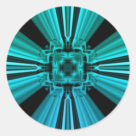 Adesivo Desenho Fractal de Plasma Elétrico Futurista