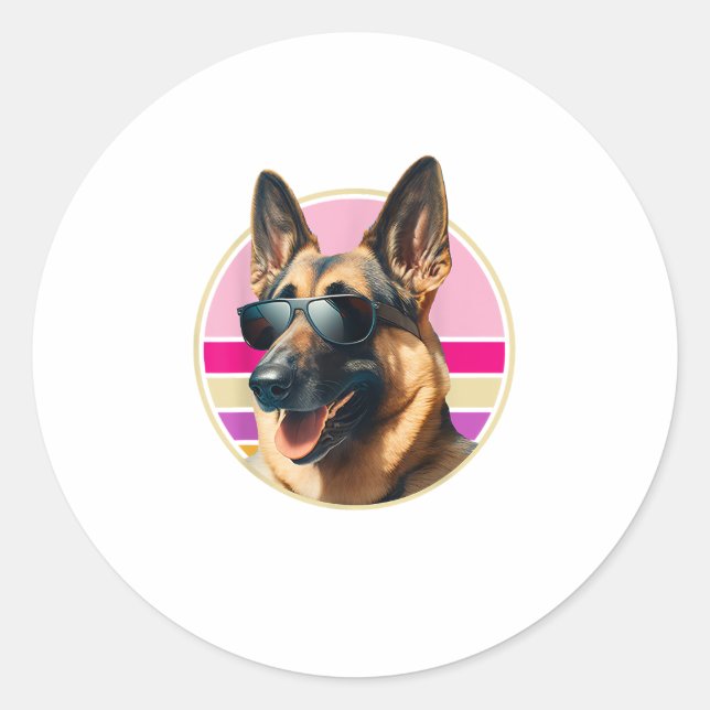 Adesivo Desenho Funcional De Cachorro De German shepherd F (Frente)