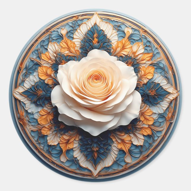 Adesivo Desenho Intricado de Flor (Frente)