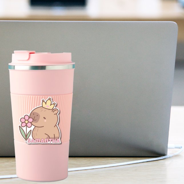 Adesivo Desenho Kawaii de Capivara Fofa (Criador carregado)