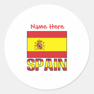 Adesivo Desenho Personalizado da Bandeira da Espanha com H
