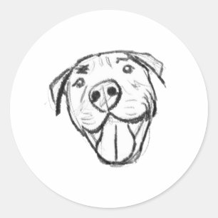 Adesivo desenho pitbull simples amantes de cães preto bran