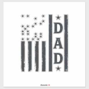 Adesivo Desenho Vetorial de Bandeira Americana do Papai An