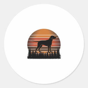 Adesivo Desenho Vetorial de Cachorro de Caça Vintage Flore