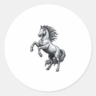 Adesivo Desenho Vetorial de Cavalo Empinado com Gravação A