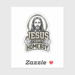 Adesivo Desenho Vetorial Gravado Vintage Jesus É Meu Amigo