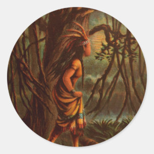 Adesivo Desenho Vintage: Pocahontas, A Princesa Indiana