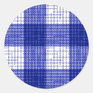 Adesivo Desenho Xadrez Bold Azul e Branco
