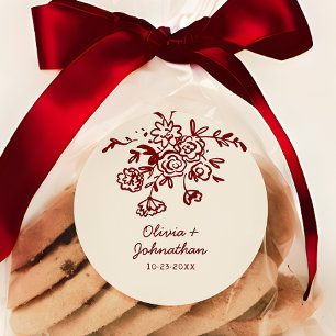 Adesivo Desenhos à Mão Florais Casamento