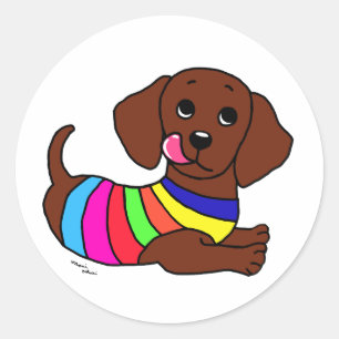 Adesivo Desenhos animados 1 do Dachshund