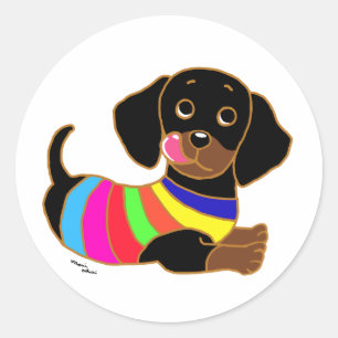 Adesivo Desenhos animados 2 do Dachshund