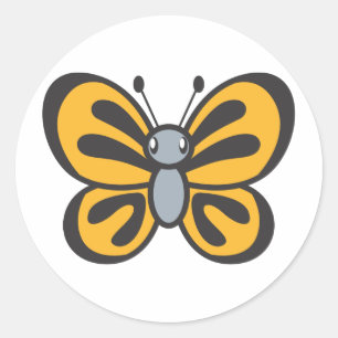 Adesivo Desenhos animados alaranjados da borboleta