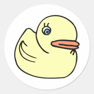 Adesivo Desenhos animados amarelos do pato tirados