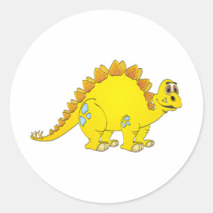 Adesivo Desenhos animados amarelos do Stegosaurus
