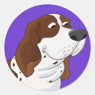 Adesivo Desenhos animados Basset Hound Sniffing