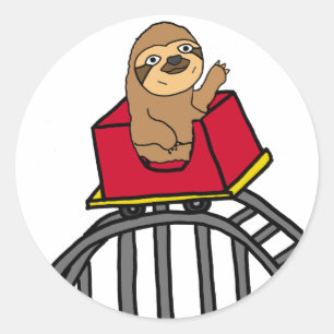 Adesivo Desenhos animados bonitos da montanha russa da