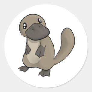 Adesivo Desenhos animados cinzentos/cinzentos Platypus