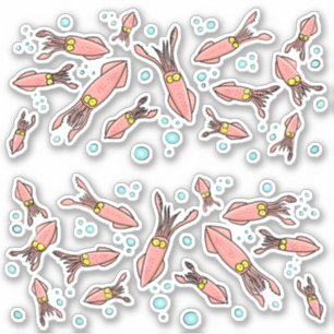 Adesivo Desenhos animados cor-de-rosa engraçados bonitos