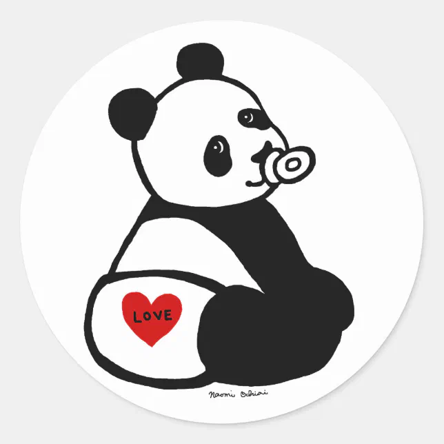 Adesivo Desenhos animados da panda do bebê