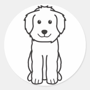 Adesivo Desenhos animados do cão de Goldendoodle