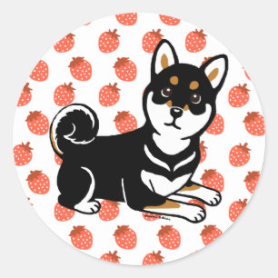 Adesivo Desenhos animados do cão de Kuro Shiba Inu