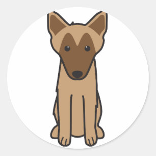 Adesivo Desenhos animados do cão de Malinois do belga