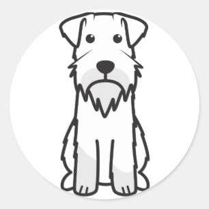 Adesivo Desenhos animados do cão do Schnauzer diminuto