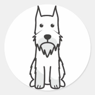 Adesivo Desenhos animados do cão do Schnauzer padrão