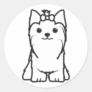 Adesivo Desenhos animados do cão do yorkshire terrier