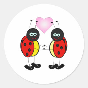 Adesivo Desenhos animados do joaninha do inseto do amor