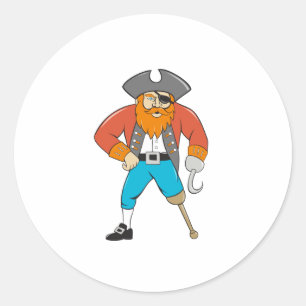 Adesivo Desenhos animados do pé de madeira do capitão