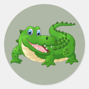 Adesivo Desenhos animados felizes do crocodilo