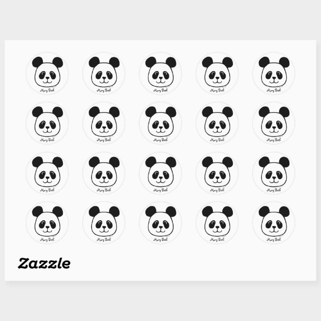 Adesivo Desenhos animados grandes personalizados da panda