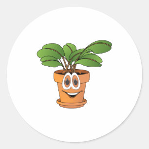 Adesivo Desenhos animados Potted da planta
