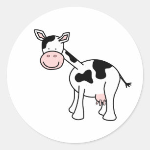 Adesivo Desenhos animados preto e branco da vaca