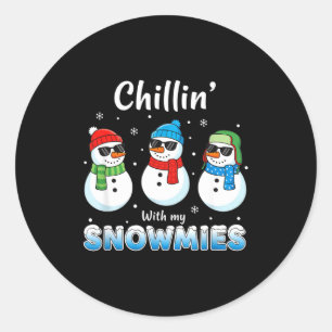 Adesivo Desenhos Animados Relaxando Com Meus Snowmies, Bon