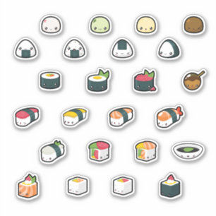 Adesivo Desenhos animados surpreendente bonitos do sushi
