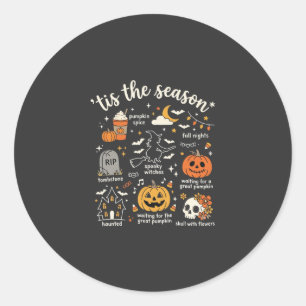Adesivo Desenhos de Halloween É a Temporada de Bruxa Desig