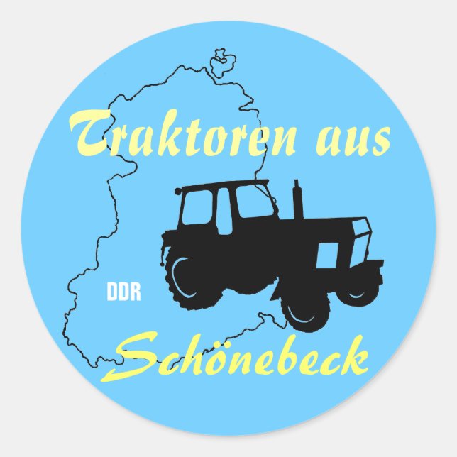 Adesivo Desenhos de publicidade de tractor DDR (Frente)
