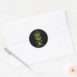 Adesivo Desenvolvedor Python Engraçado – Alimentado por Bu