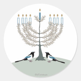 Adesivo DESERTO LIFE Hanukkah 2 Magpies/menorah