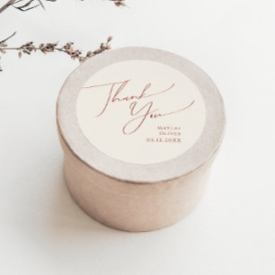 Adesivo Deserto Whimsic Beige Obrigado Favor De Casament