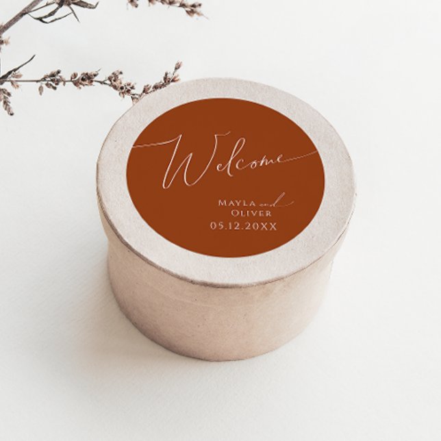 Adesivo Deserto Whimsic | Terracotta Wedding Welcome (Criador carregado)