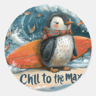 Adesivo Desfilando com pinguins: Relaxamento Máximo