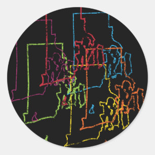 Adesivo desfoque do orgulho da ilha